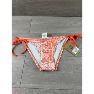 Nike Women’s Small Bikini Bottoms Orange Side Tie New